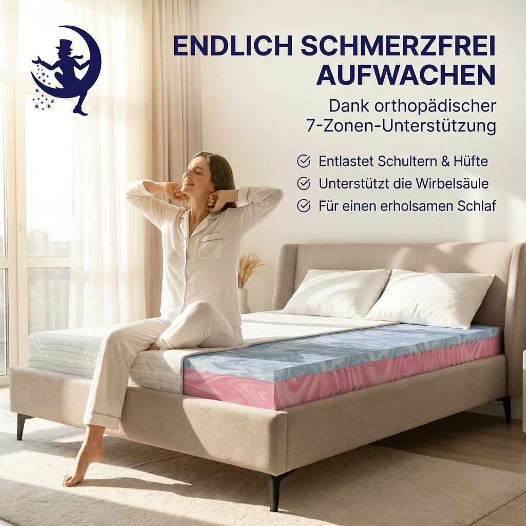 Orthopaedische hybridmatratze 140x200 mit 7 zonen fuer entspannten und erholsamen schlaf
