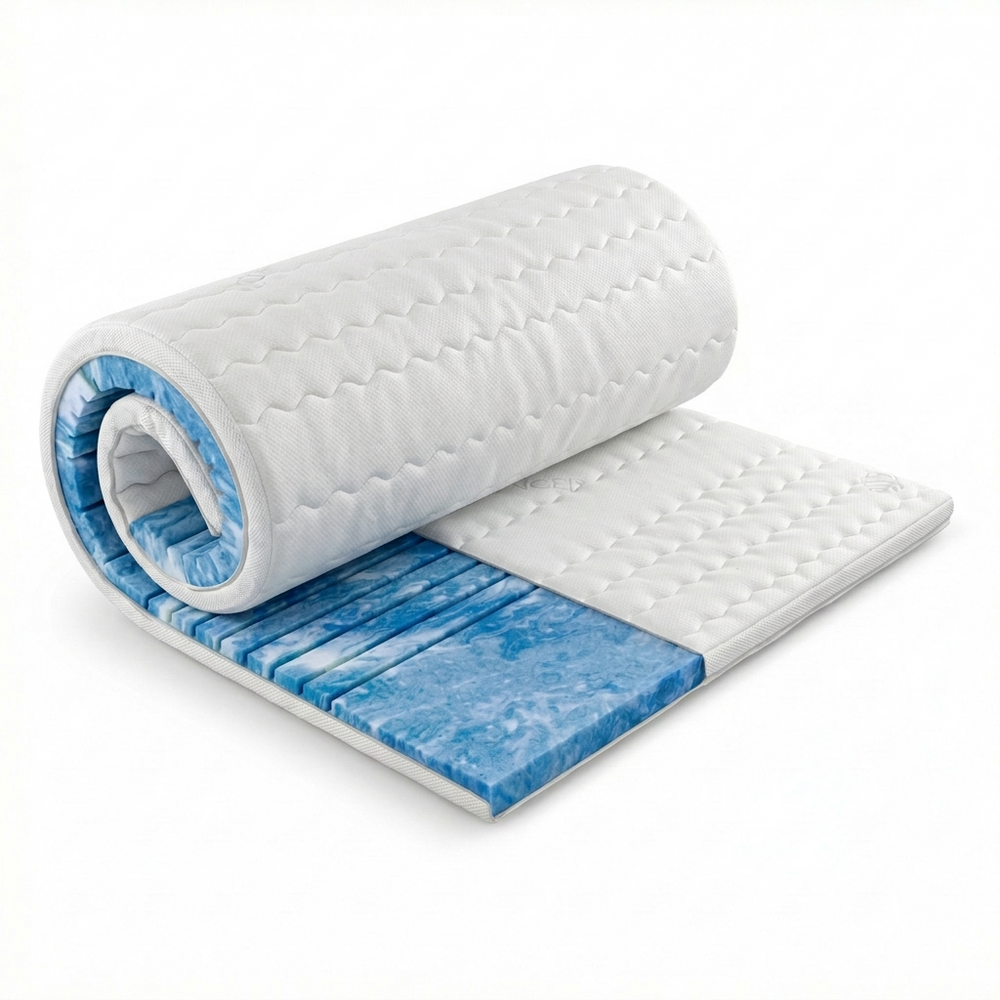 Premium Gelschaum Topper 8cm   Luxus Liegekomfort mit 7 Zonen