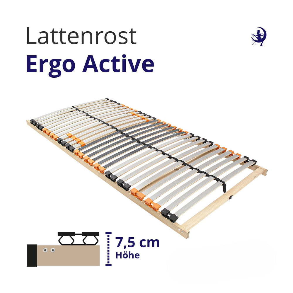 ErgoActive 7-Zonen Lattenrost mit verstellbarer Härte im Lendenbereich