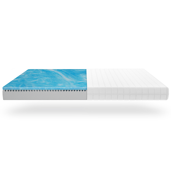 Matelas en mousse de gel avec housse en microfibre