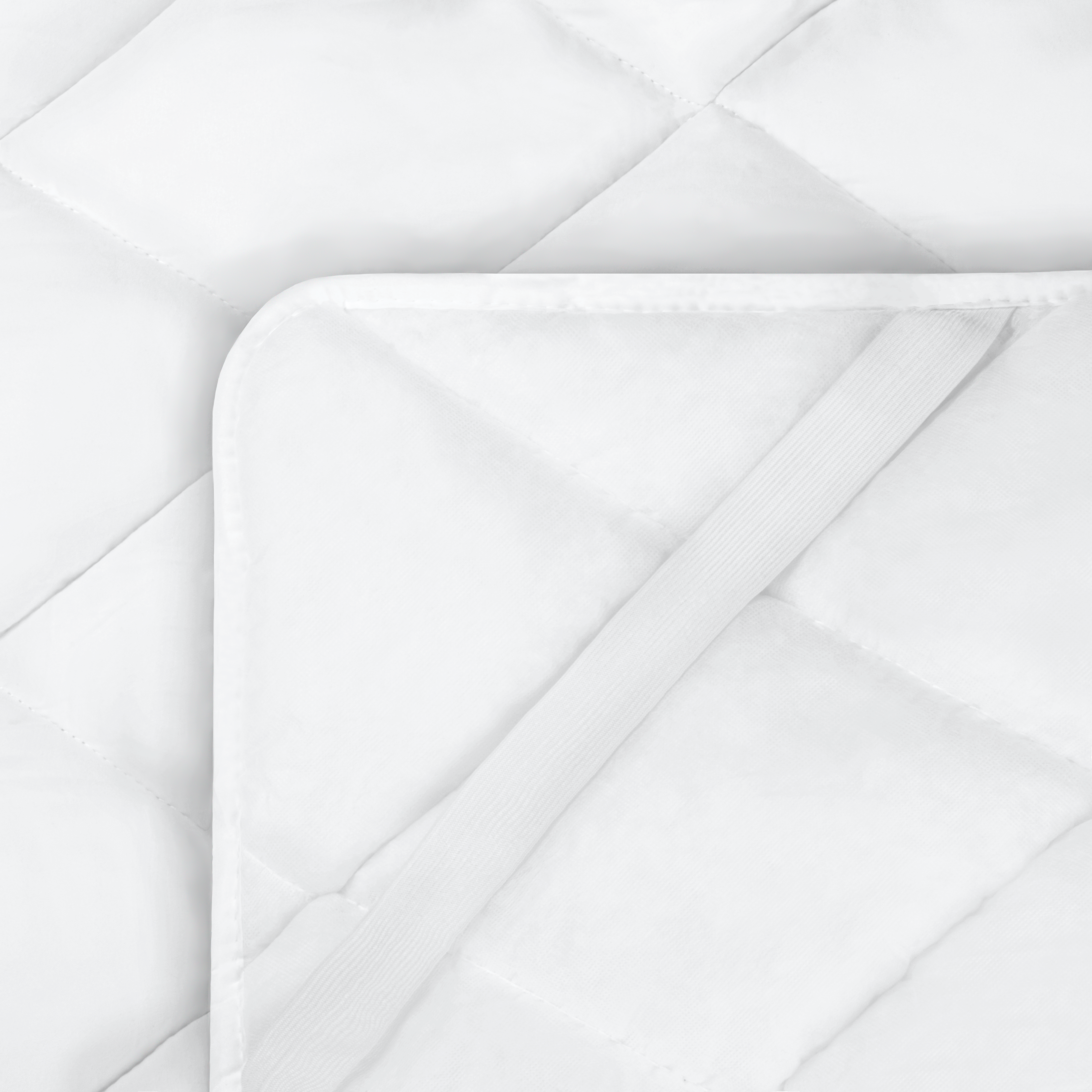 Detailaufnahme der Eckgummis – Topper sitzt rutschfest und sicher auf der Matratze