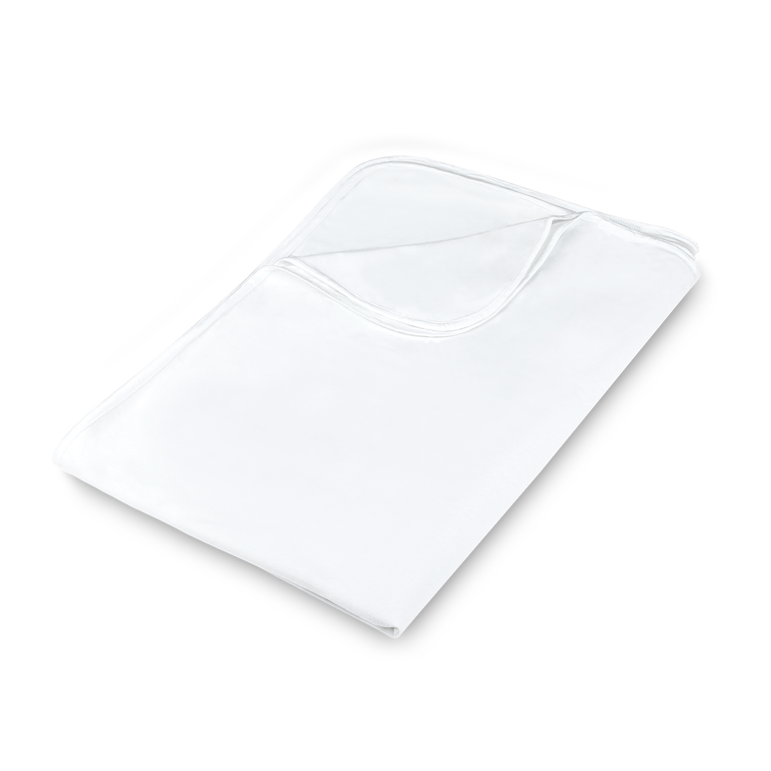 Zusammengefalteter wasserdichter Matratzenschoner – weiches, atmungsaktives Material mit Nässeschutz