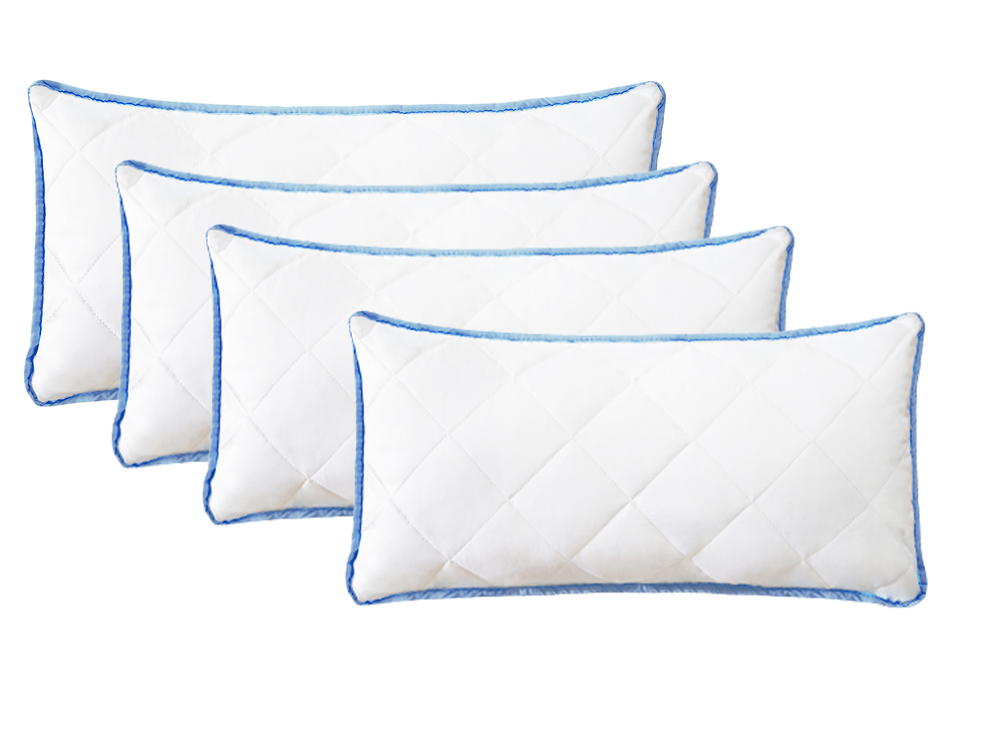 SoftCloud Family – Mikrofaser Kissen Set (4 Stück, blau)
